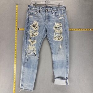 Selvedge Jeans Womens Blue Selvedge Tortoise Thrashed Regular Tapered Fits 30x26